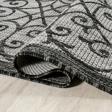 Madrid Vintage Filigree Textured Weave Indoor/outdoor Area Rug